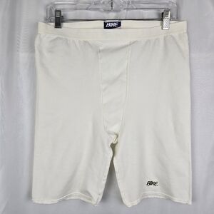 Vintage BIKE Compression Performance Cycling Under White Nylon Shorts Mens XL